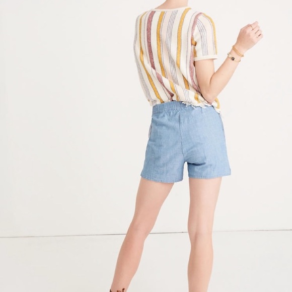 madewell denim pull on shorts size large - Picture 2 of 4